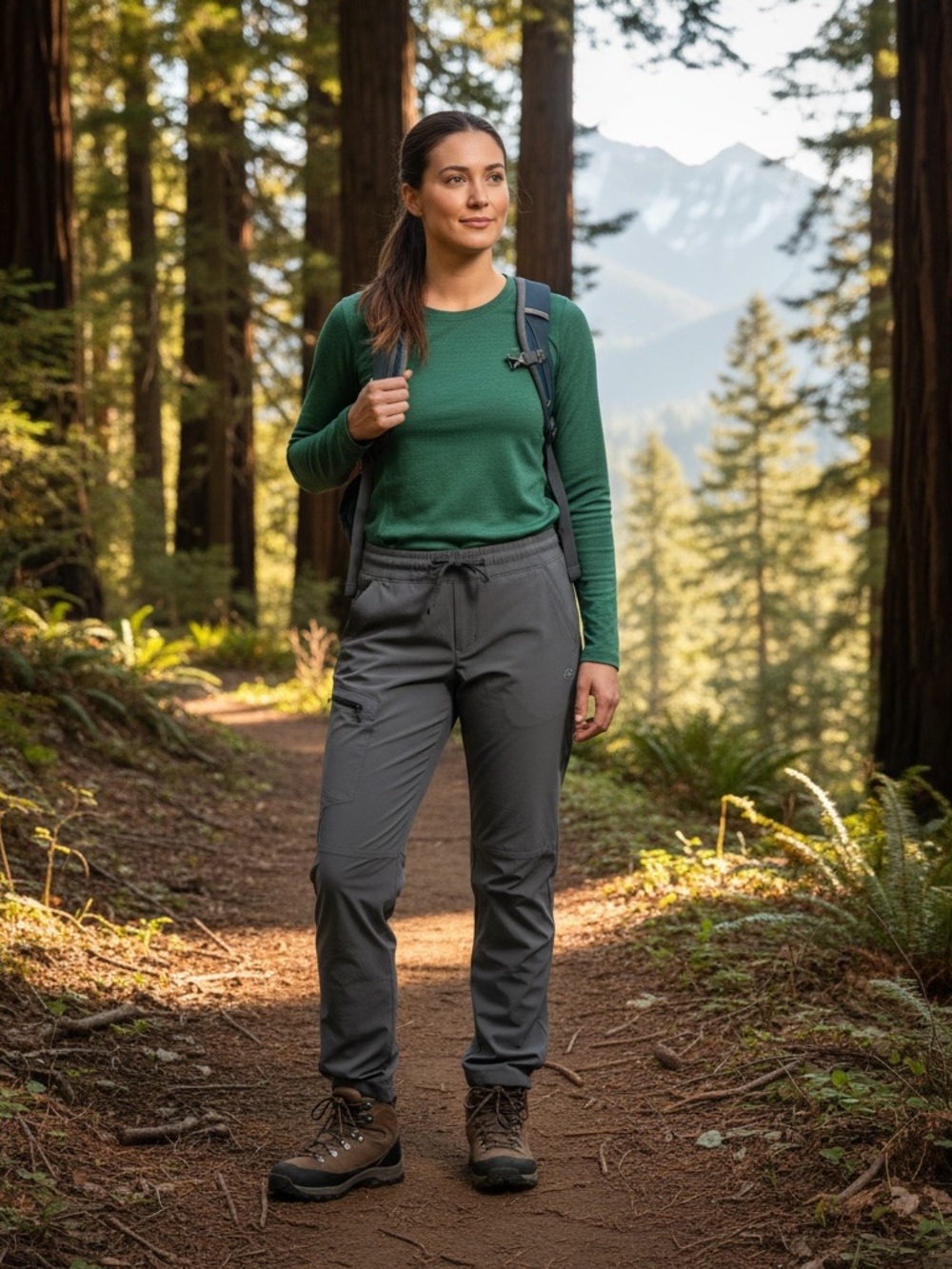 • Patagonia • Fall River Comfort Women's Gray Hiking Pants with Drawcord Waist